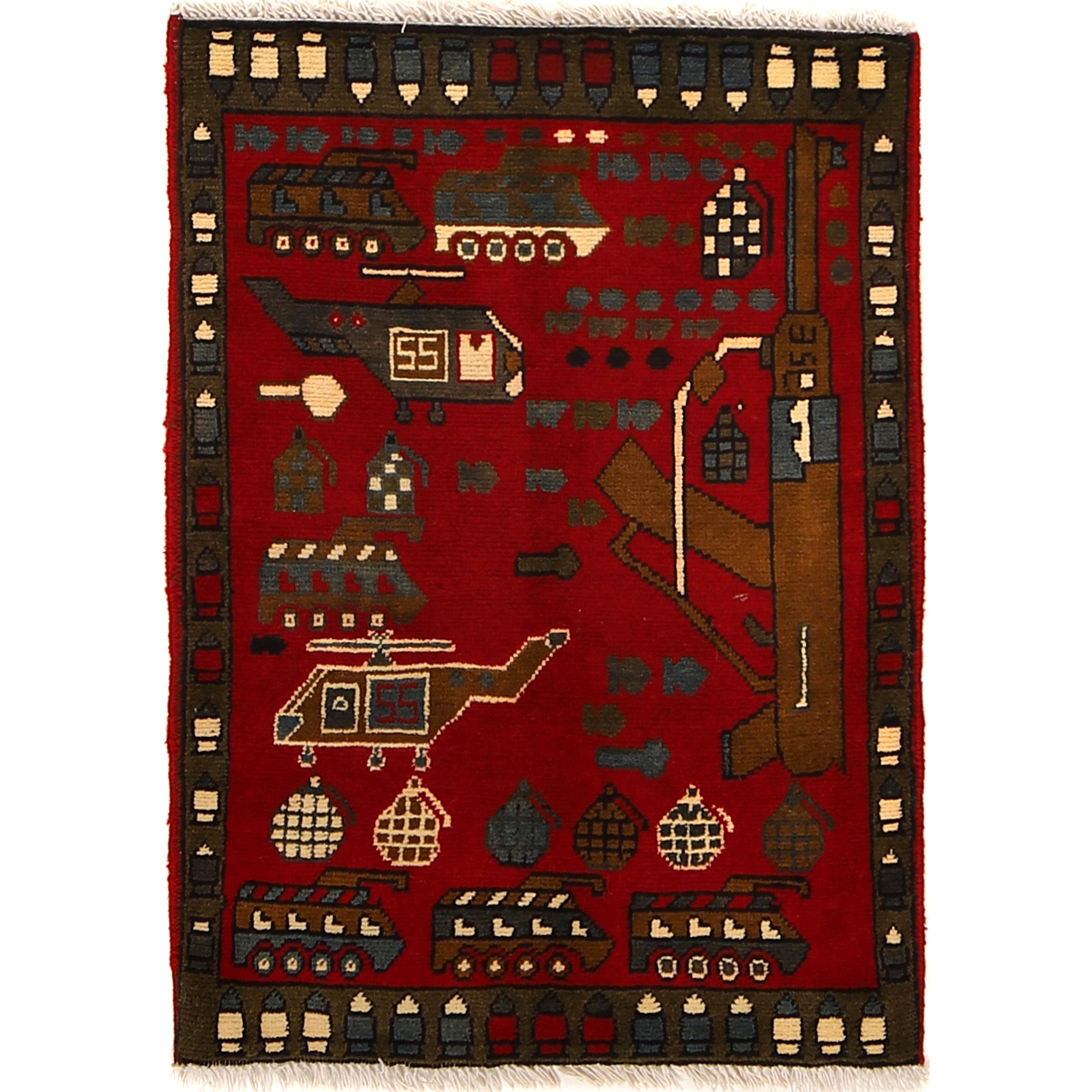 Artisan AK-47 Crafted War Tapestry 2.7x2 ft