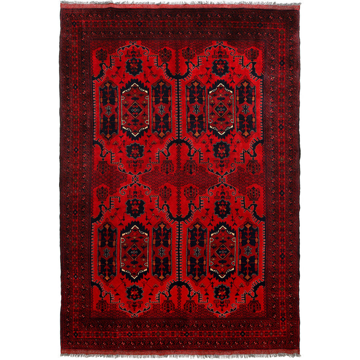  Tribal Design Wool Rug, Handmade Afghan Rugs, Unique Artisan Craftsmanship, 