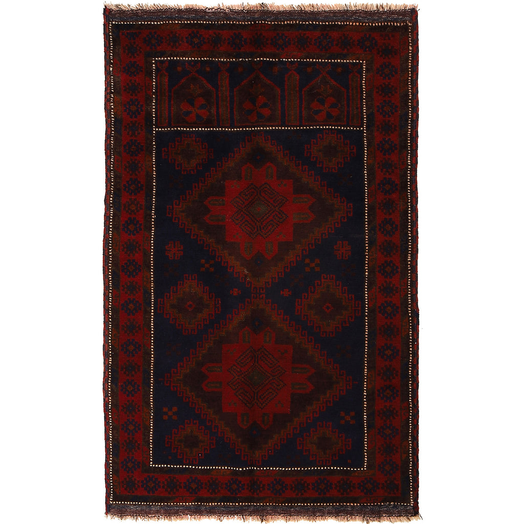 Handwoven Nomadic Afghan Prayer Mat 4.6x3 ft