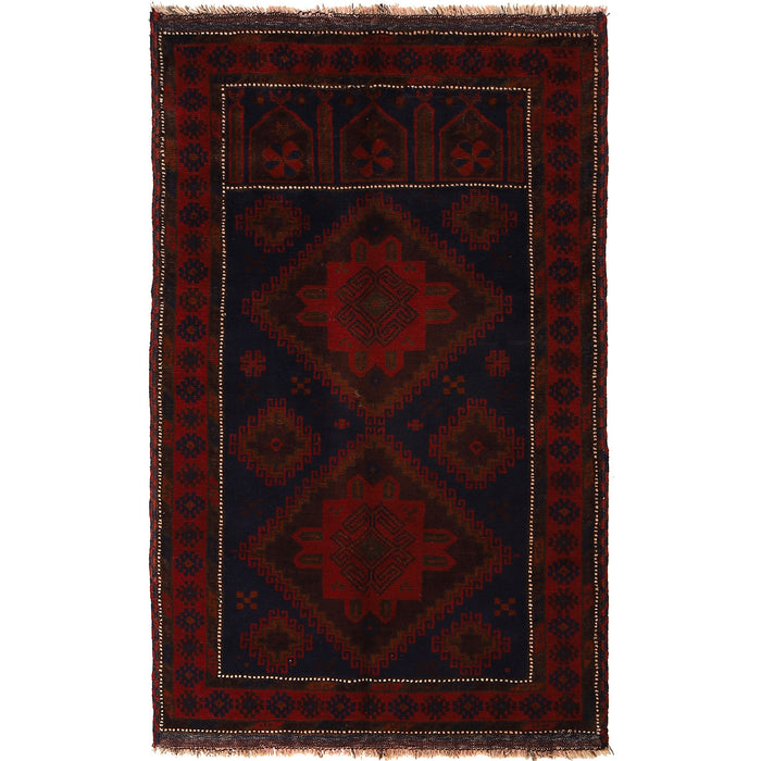 Handwoven Nomadic Afghan Prayer Mat 4.6x3 ft