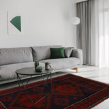 Handwoven Nomadic Afghan Prayer Mat 4.6x3 ft