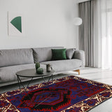 Handmade Nomad Afghan Prayer Rug 4.5x2.7 ft