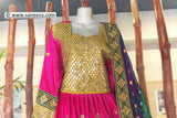 Afghan Bridal Mirror Embroidered Dress