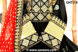 Afghani Bridal Dress In Black Golden And  Red Color Afghan Clothes