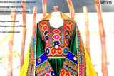 Afghani Rasam E Hina Dress In Yellow And Green Color