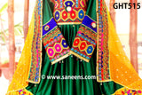 Afghani Rasam E Hina Dress In Yellow And Green Color