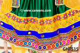 Afghani Rasam E Hina Dress In Yellow And Green Color