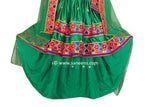 Traditional afghan Cultural events simple embroidery long green gown
