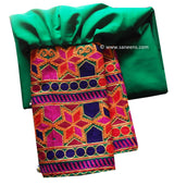 Traditional afghan Cultural events simple embroidery long green gown