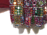 Tribal Mirror Work Red Dress