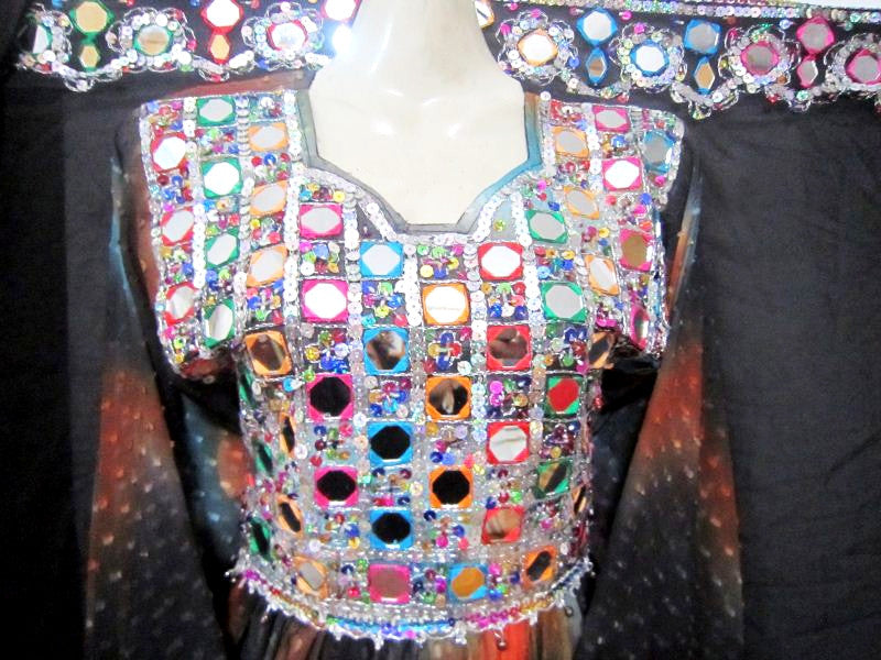 kuchi bridal frock in black color