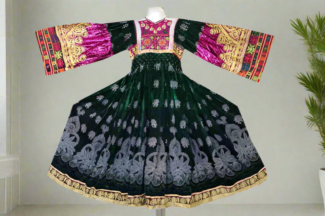 Afghan Charma Work Vintage Dress
