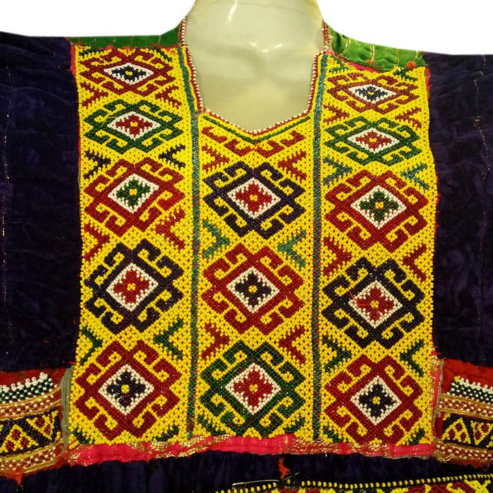afghani dress beads work