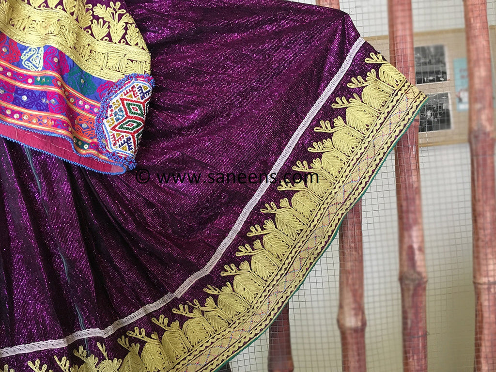 embroidery work afghan vintage dress