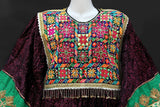 Regal Velvet Afghan Vintage Dress
