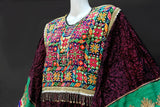 Regal Velvet Afghan Vintage Dress