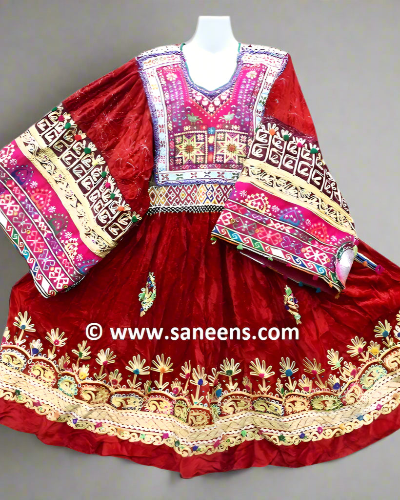 afghan clothes, vintage kuchi frock