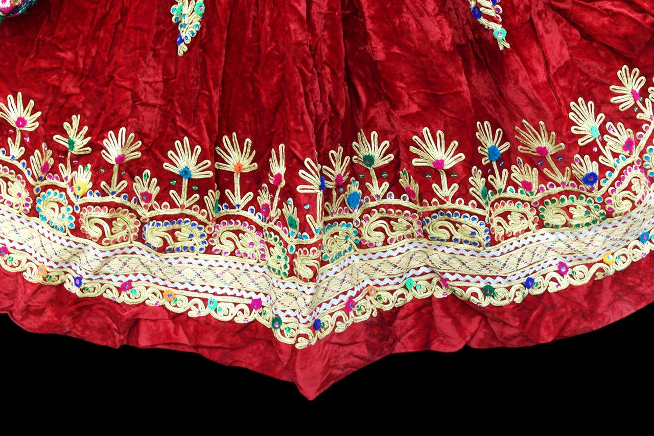afghan embroidery, kuchi zari work dresses frocks online