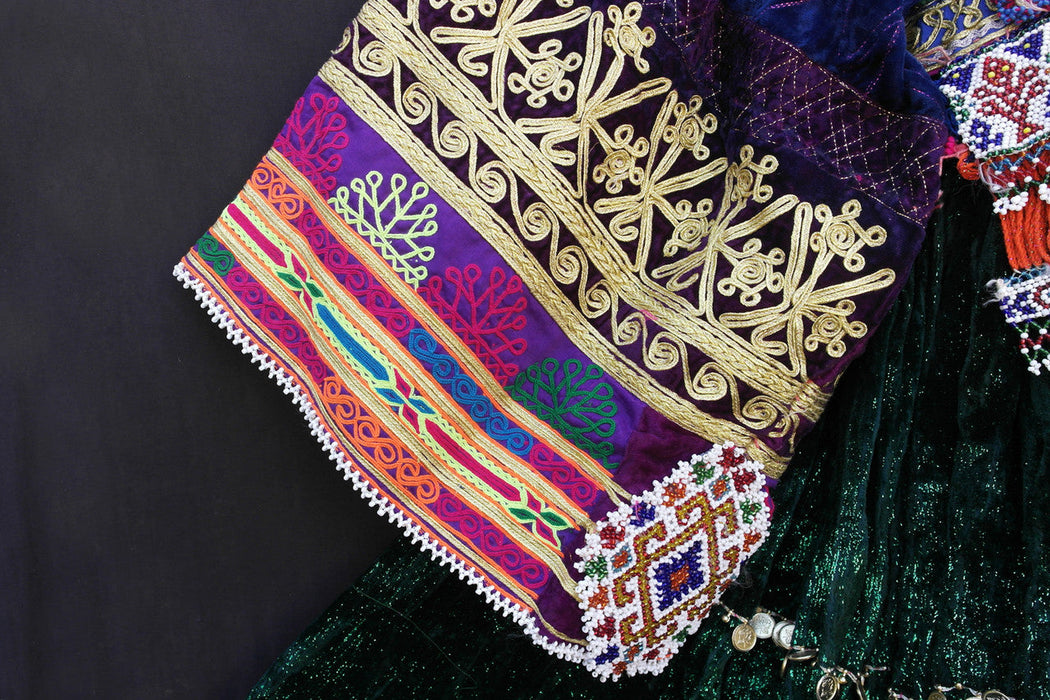afghan embroidery, ethnic kuchi frocks