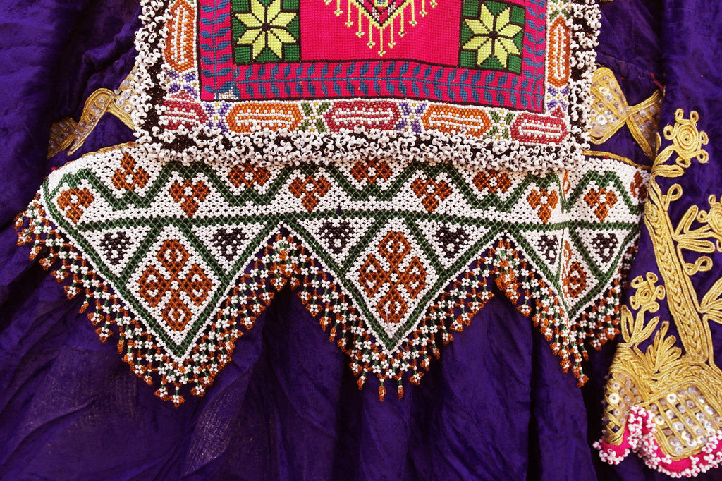afghan clothes with beaded waist belt