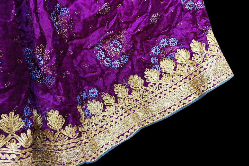 handmade nomad tribal clothes with needlework embroidery