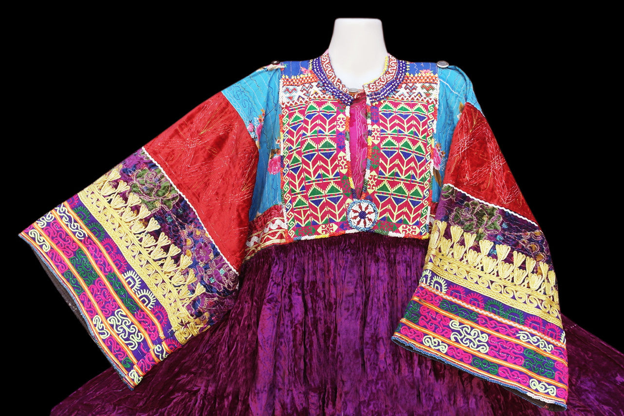 afghan clothing, gypsy women long outfits