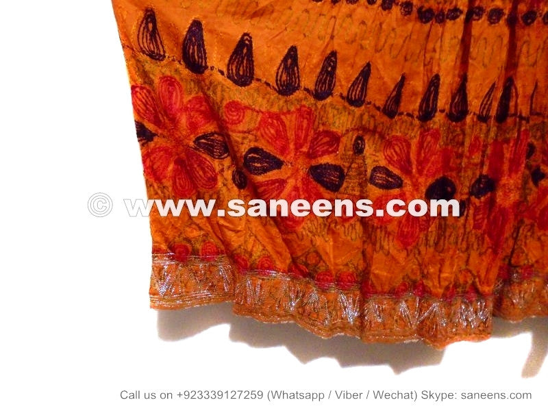 afghan pashtun muslim ladies dress with floral embroidery work