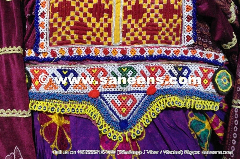 asian kuchi banjara ladies dress with beads work