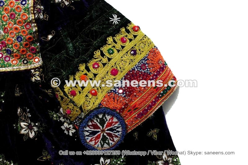 muslim ladies beads work ghagra choli frock