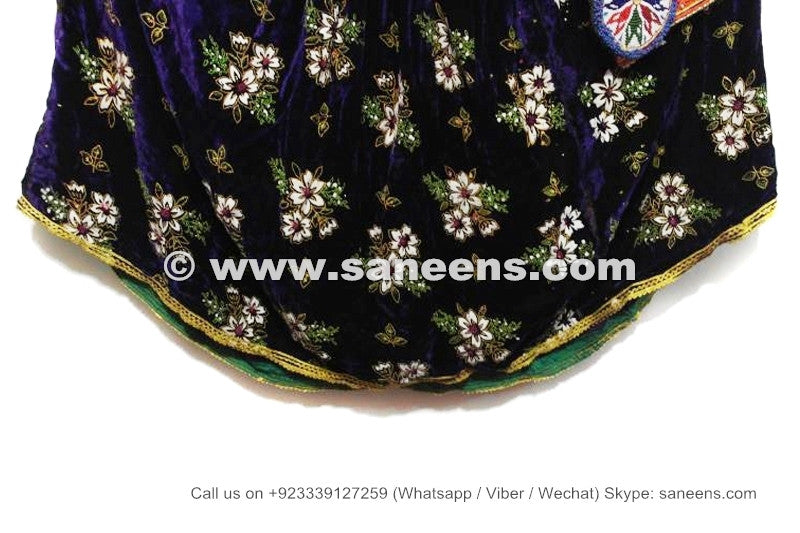 afghan kuchi ethnic frock dress in black color