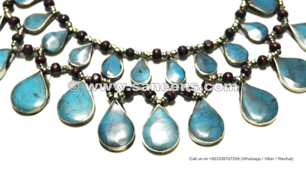 traditional afghan muslim pashtun women handmade necklaces