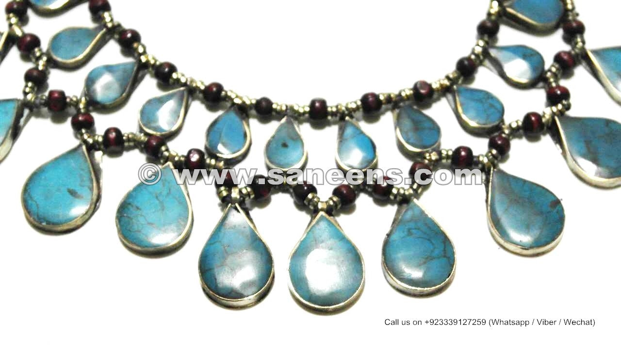 traditional afghan muslim pashtun women handmade necklaces