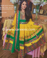 Traditional Afghan Mirror Work Dress