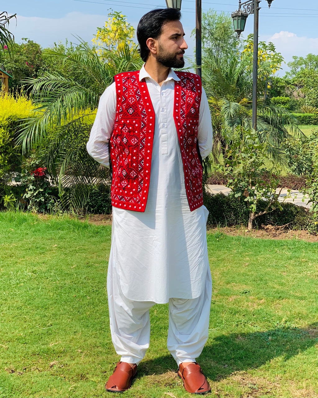 Afghan Men's Embroidered Vest Coat (Copy)