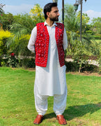 Afghan Men's Embroidered Vest Coat (Copy)