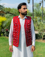 Afghan Men's Embroidered Vest Coat