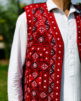 Afghan Men's Embroidered Vest Coat