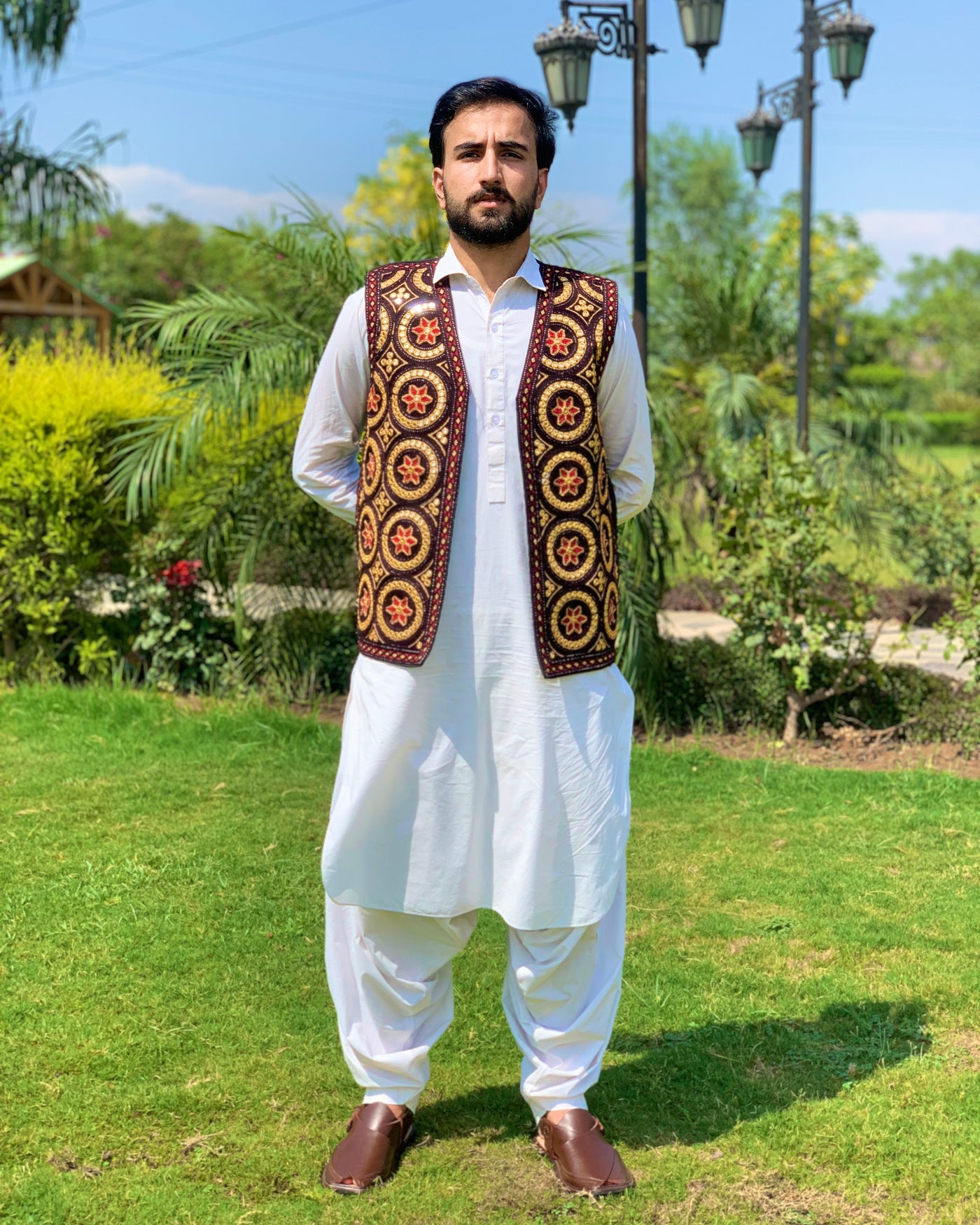 Pashtun Men's Embroidered Waistcoat