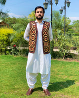 Pashtun Men's Embroidered Waistcoat