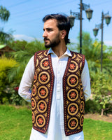 Pashtun Men's Embroidered Waistcoat