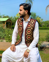 Pashtun Men's Embroidered Waistcoat