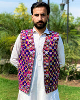 Embroidered Pashtun Mirror Waistcoat