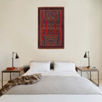 Handcrafted Afghan Rug Prayer Piece 4.7x2.9 ft