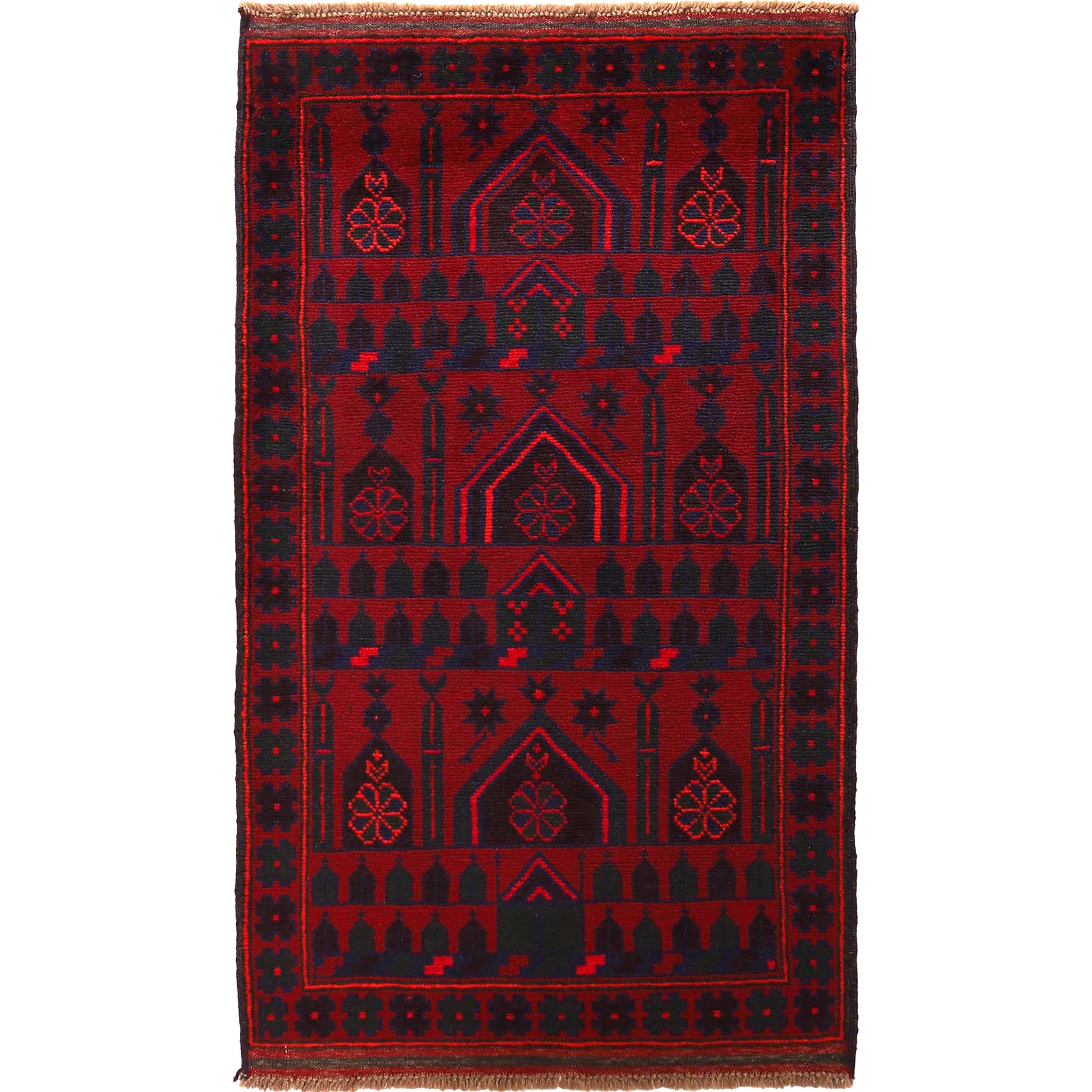 Prayer Rug Afghan Rural Craft 5.1x3 ft