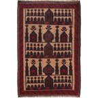 Afghan Heritage Islamic Prayer Mat 4.4x3 ft