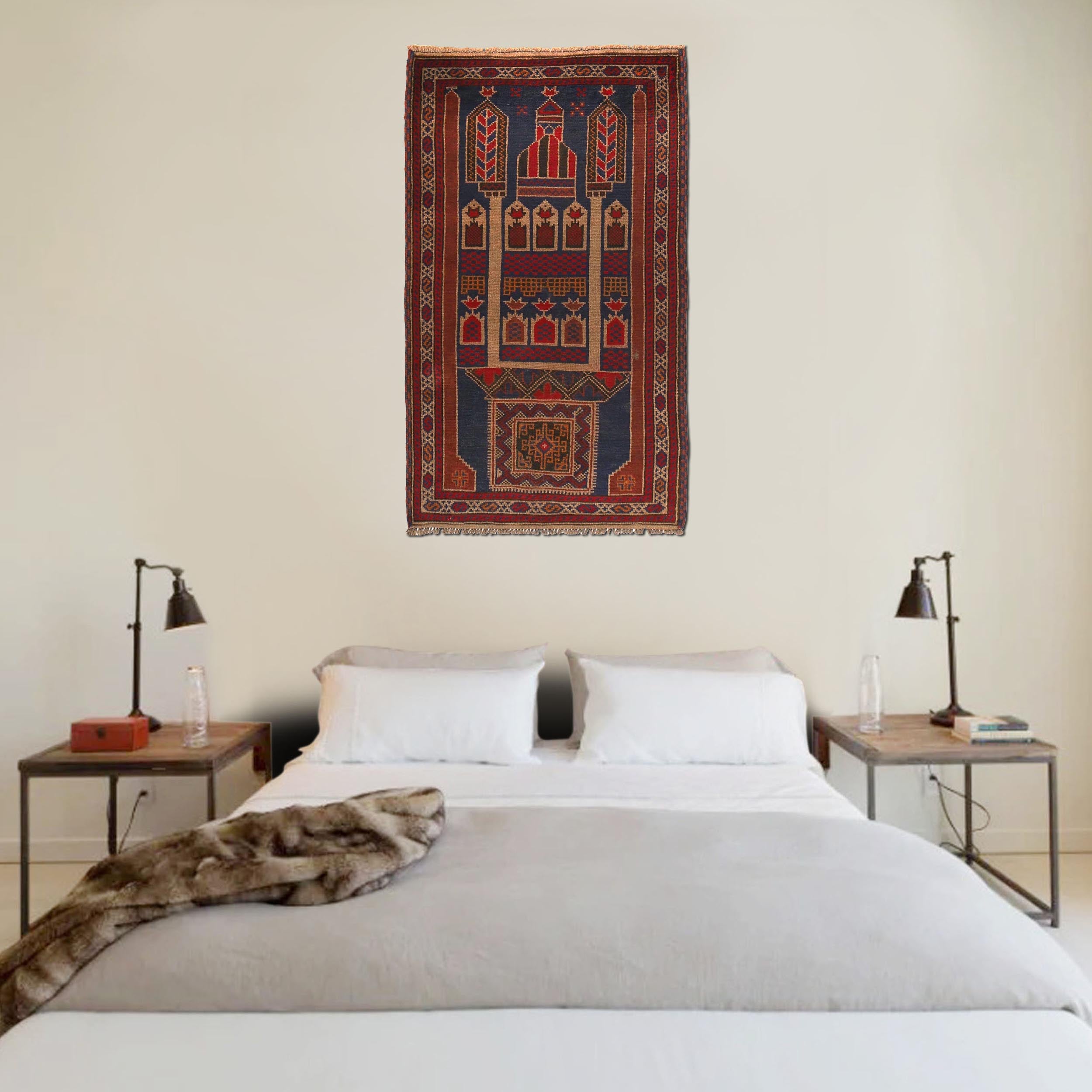 Afghan Heritage Rug Prayer Mat 5.1x2.8 ft