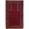 Afghan Wool Prayer Rug Pattern 4.5x2.9 ft