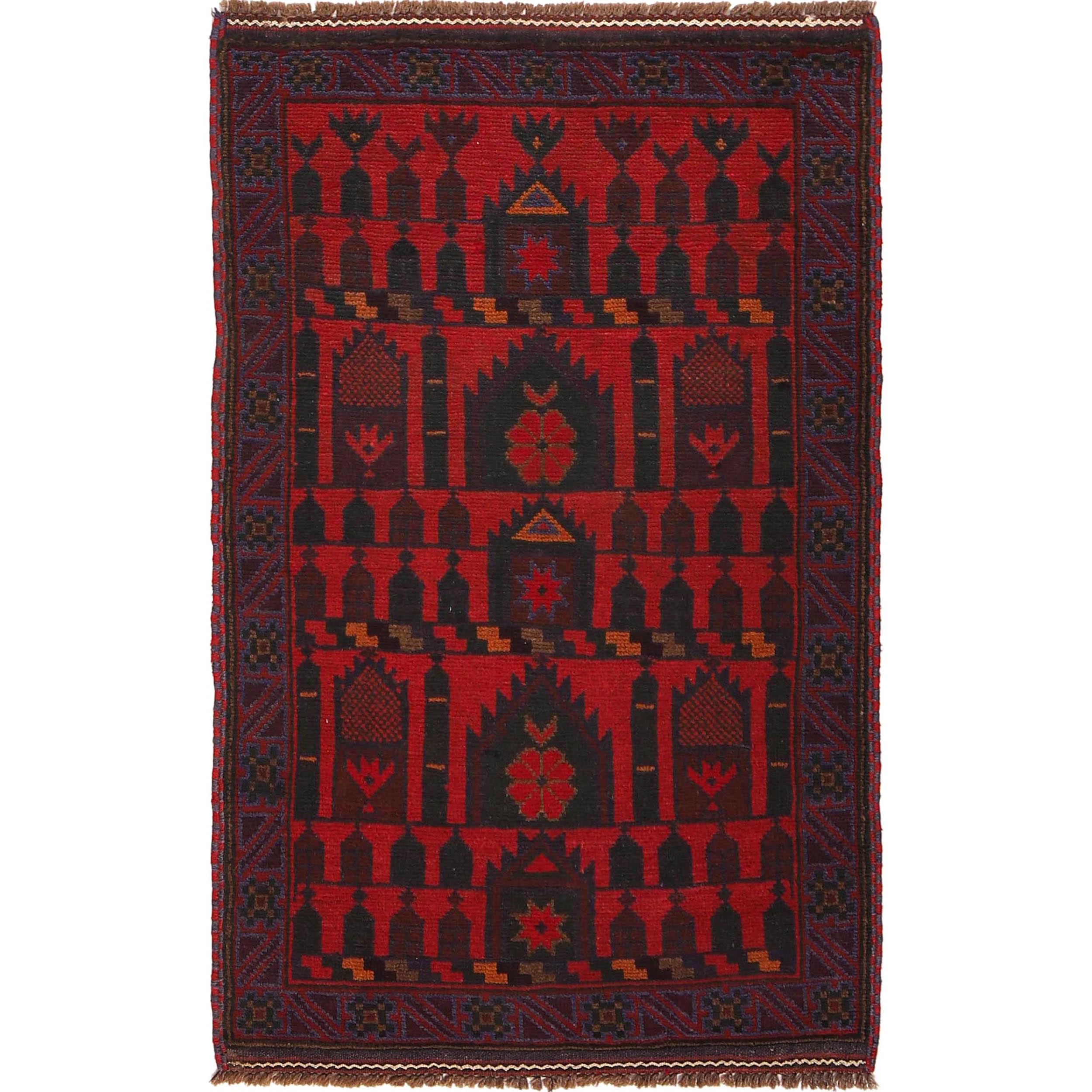 Prayer Mat Afghan Cultural Craft 4.5x2.7 ft