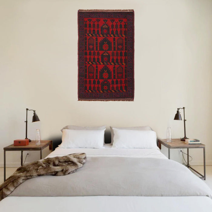 Prayer Mat Afghan Cultural Craft 4.5x2.7 ft