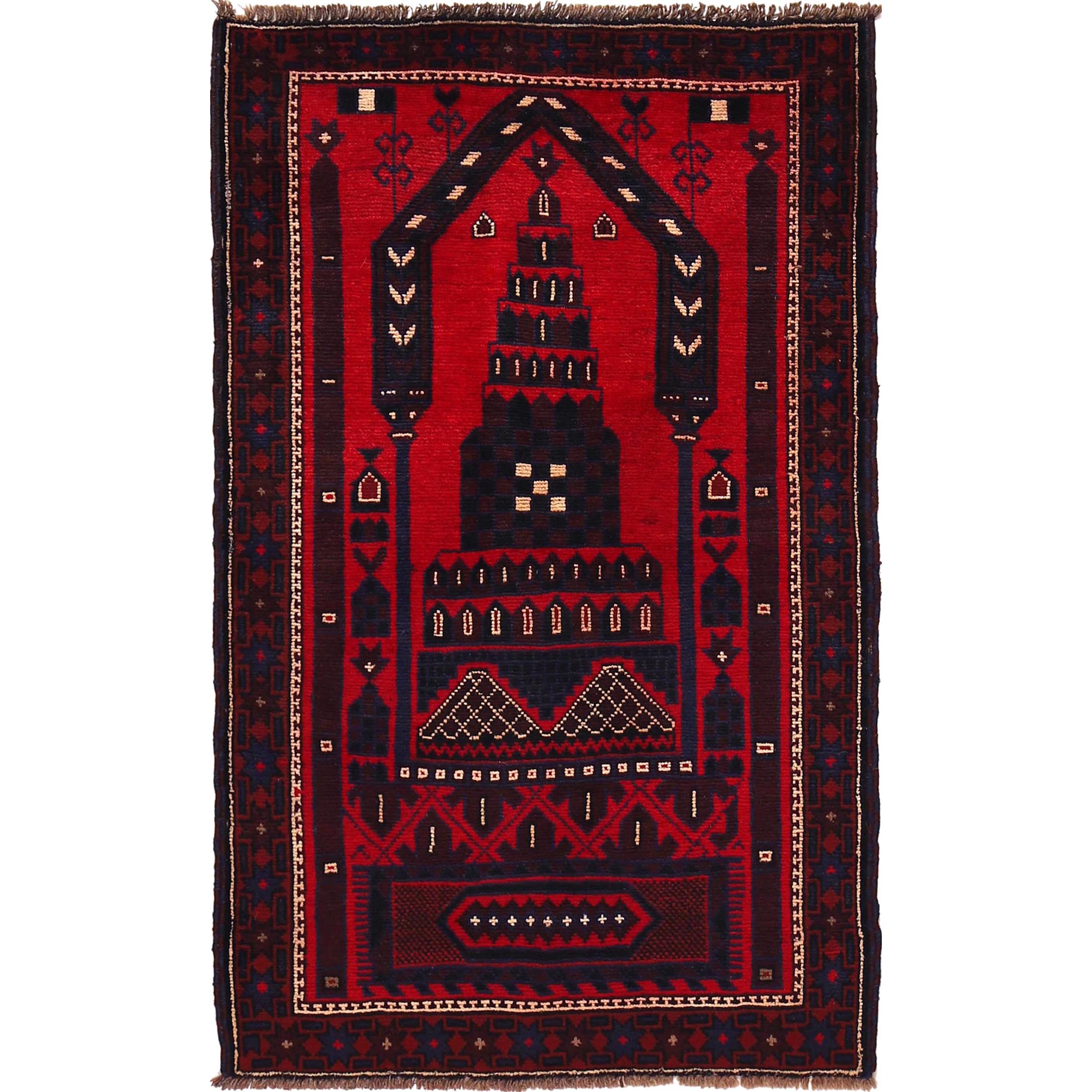 Prayer Mat Authentic Afghan Weave 4.7x2.8 ft